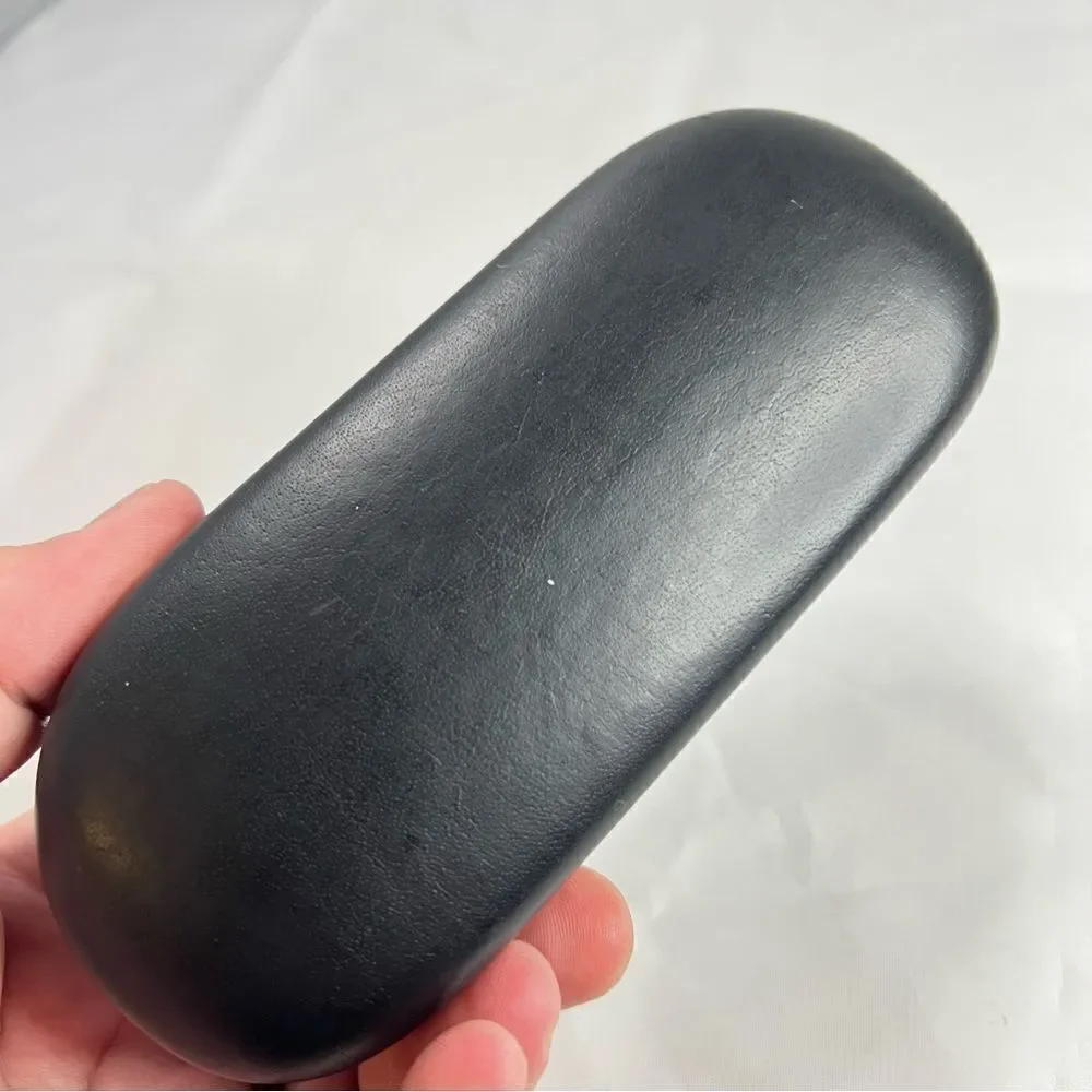 RALPH LAUREN Black Hinged Hard shell Felt Lined Glasses Case